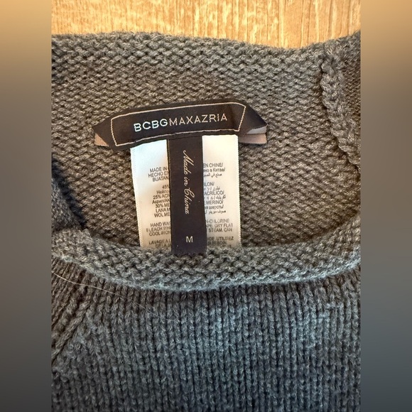 BCBGMaxAzria Charcoal Cowl Neck Sweater - Picture 3 of 7